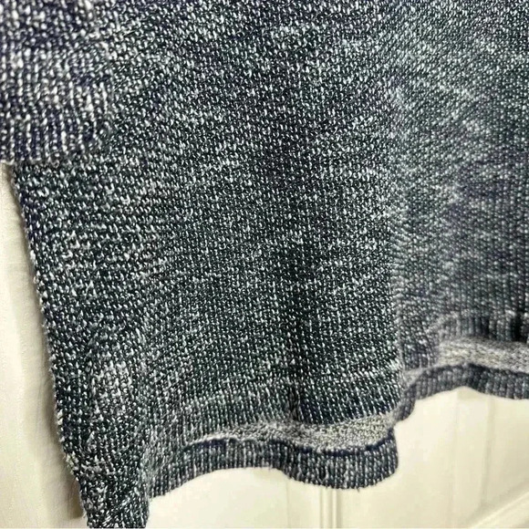 Joe Fresh Knit Shirt 3/4 Sleeves Oversized Marled Blue & White Size Extra Small - Picture 13 of 16